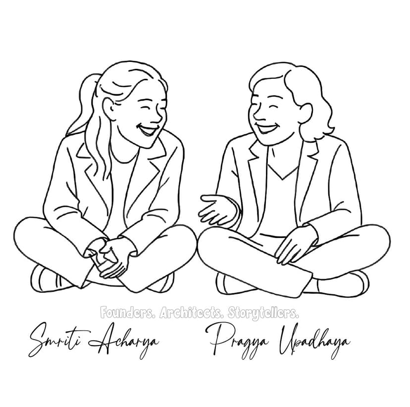 Founders illustration - two women sitting and talking